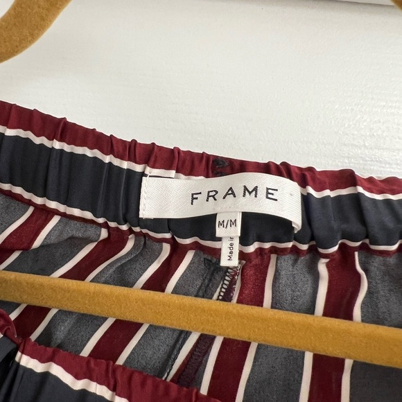 Frame Easy striped charmeuse wild leg pants MEDIUM - Picture 7 of 8